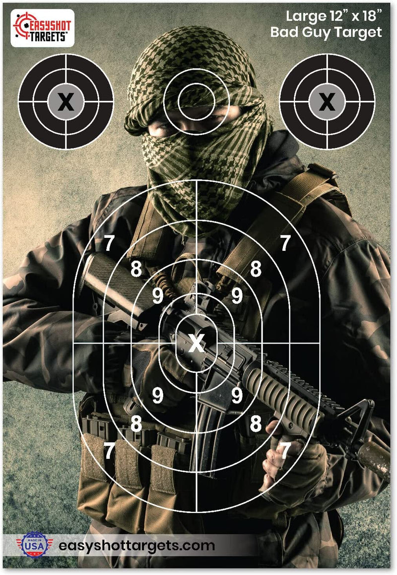 Bad Guy Targets (2 variations) 40 Targets Paper Shooting Targets