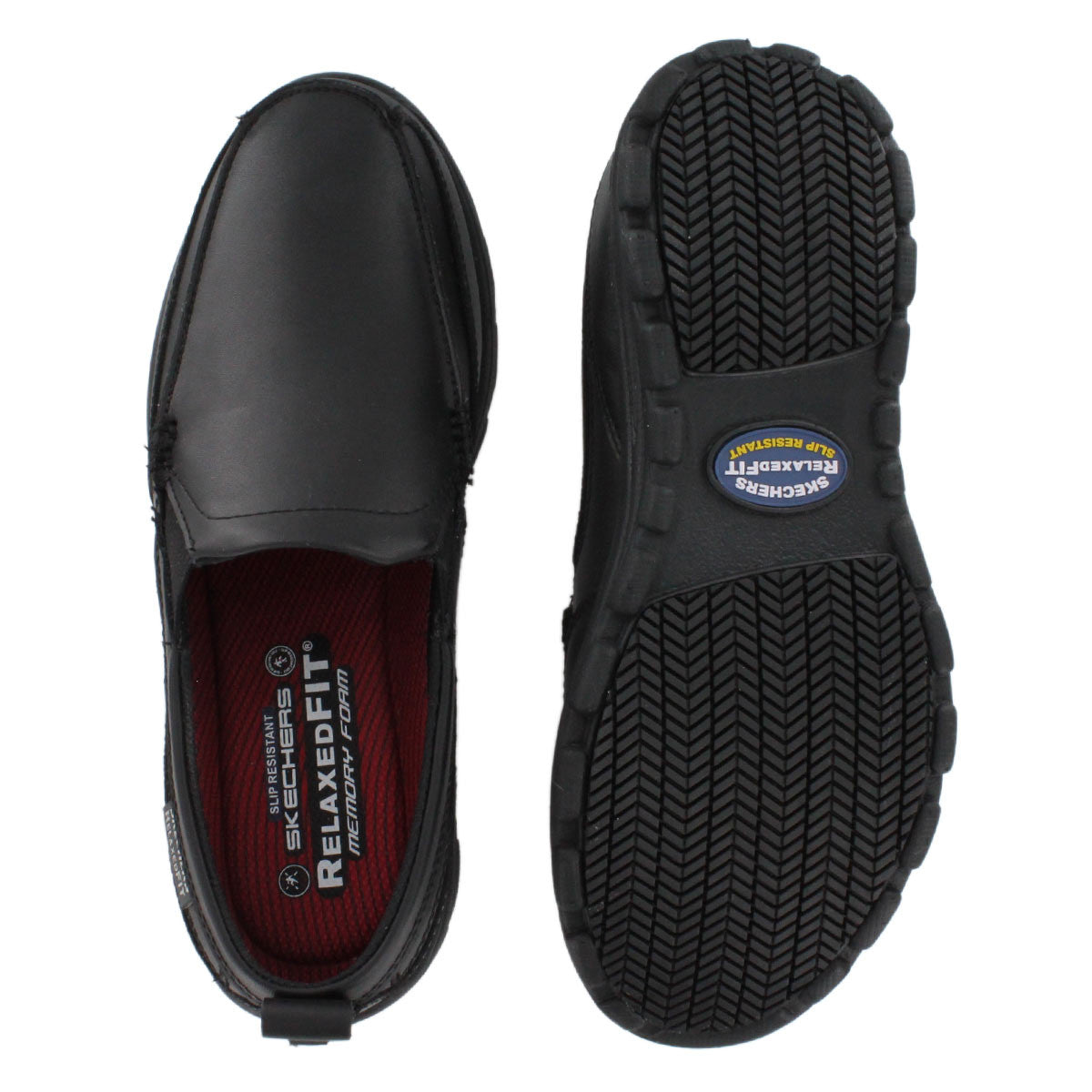 sketchers non slip black shoes