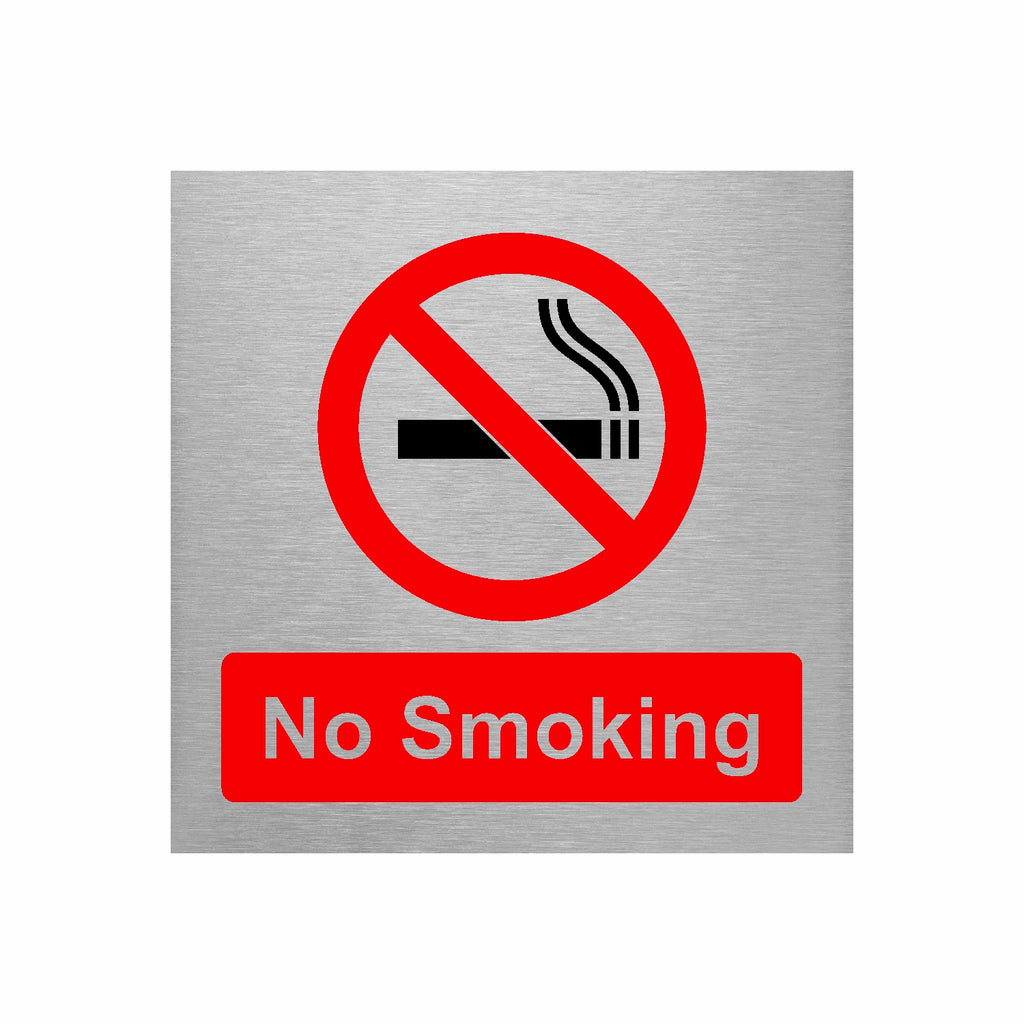 Slimline Aluminium No Smoking Sign - Viro Display UK