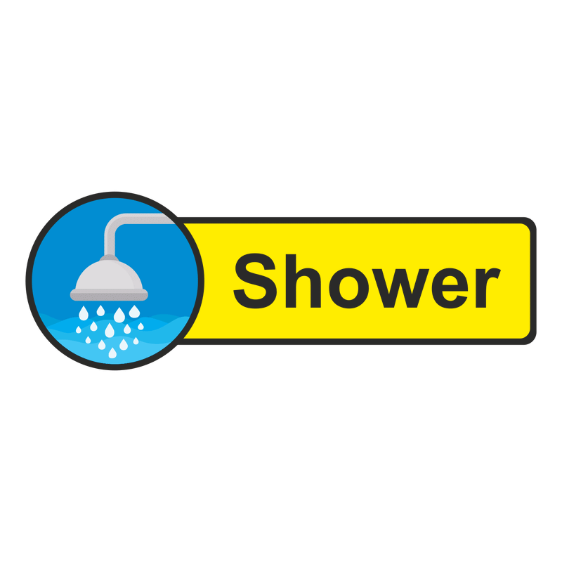 Dementia Friendly Shower Sign 400 X 140mm Viro Display Uk