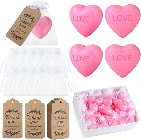 Scented Pink Heart Soap Favors