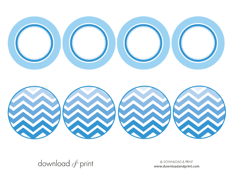 Blue Baby Shower Cupcake Topper Party Printable Free Download 
