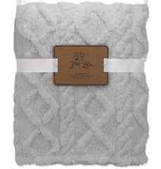 super soft and plush Sherpa heather gray baby blanket