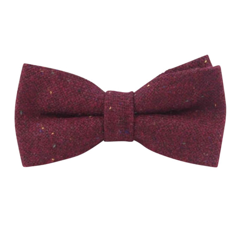 Carter Tweed Burgundy Red Bow Tie | Dickie Bow