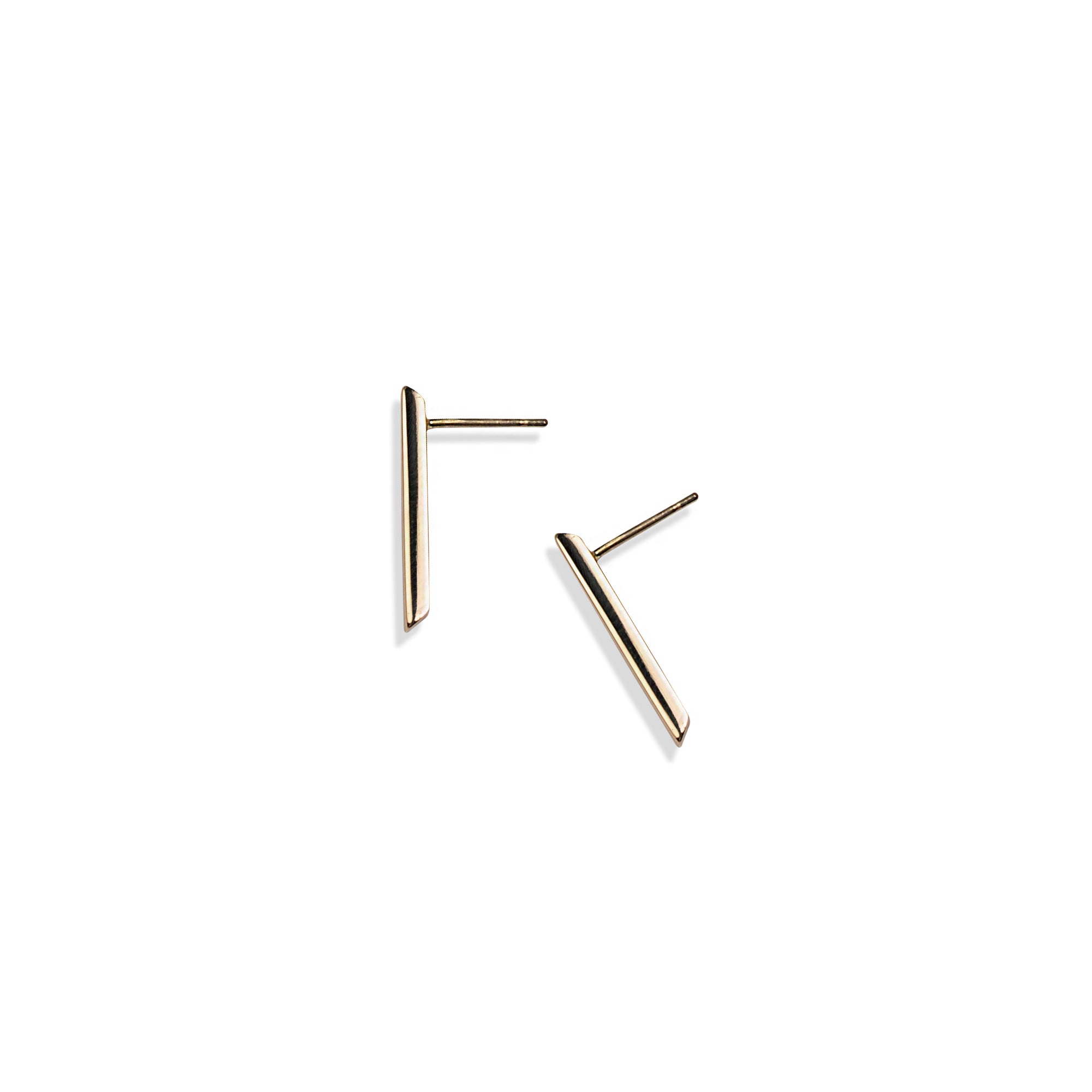 BAR STUDS 14K YELLOW GOLD