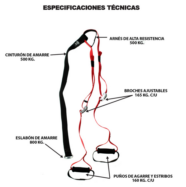 Sistemas de entrenamiento en suspensión BTPRO de BOLD TRIBE.