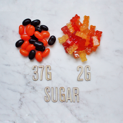 50 g Halloween jelly beans sukkerindhold