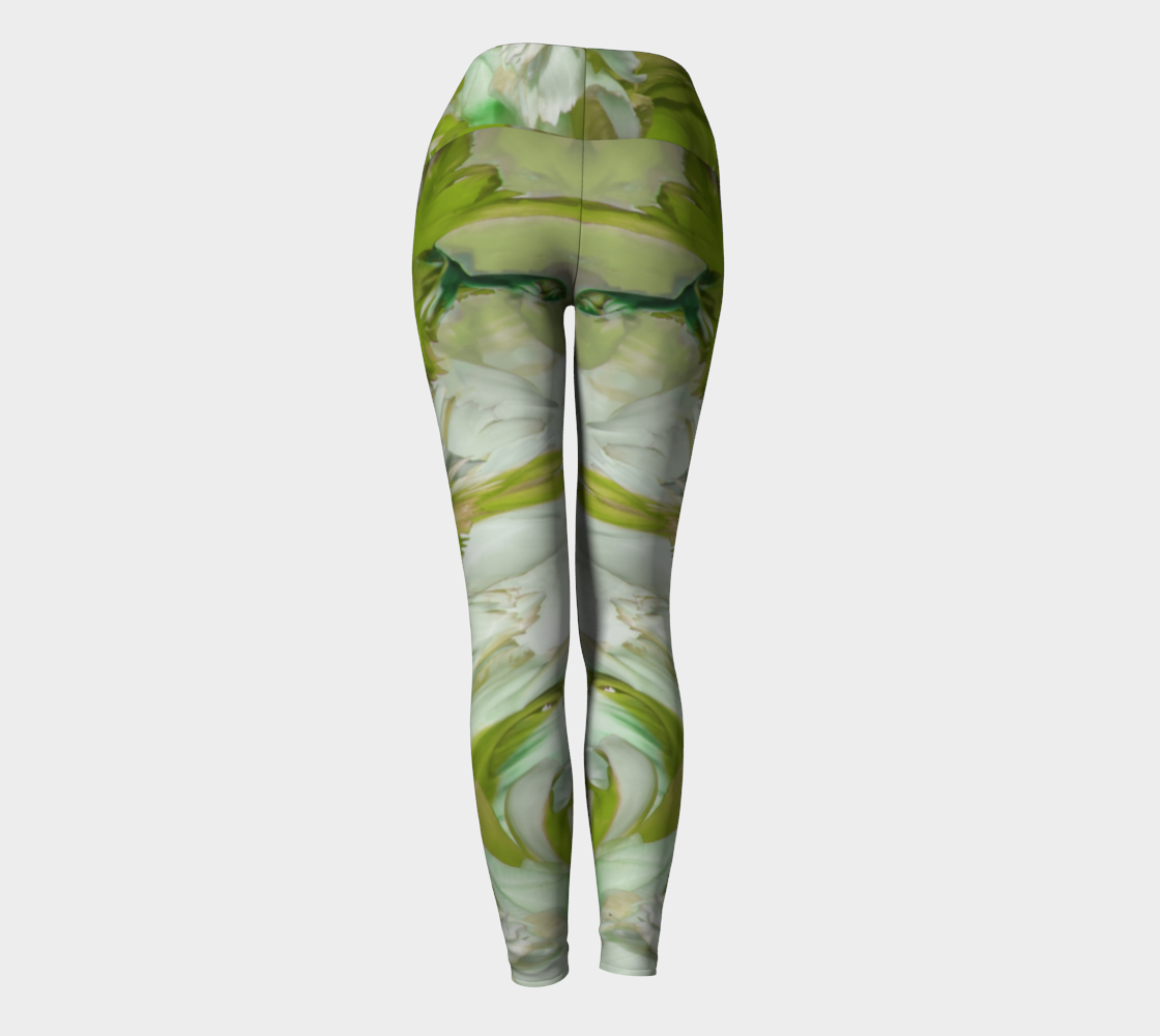 green patterned leggings