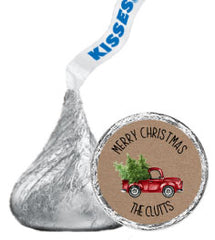 Holiday Hershey Kisses Stickers