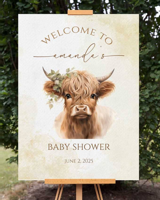 Highland Cow Baby Shower Invitations - Announce It!