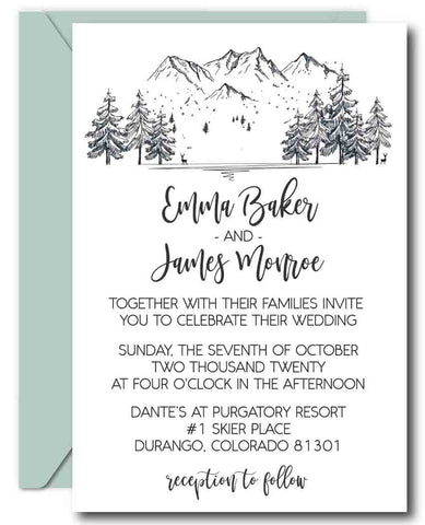 Mountain Wedding Invitations