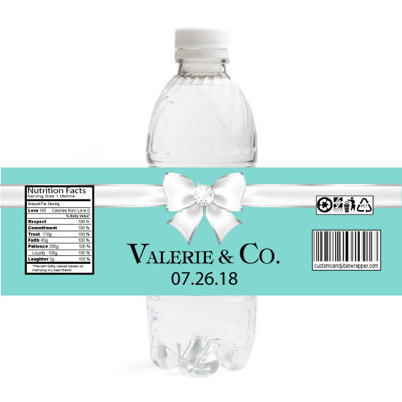Tiffany Baby Shower Water Bottle Labels 
