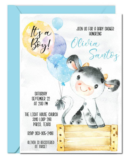 Highland Cow Baby Shower Invitations - Announce It!