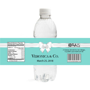 tiffany and co water bottle labels