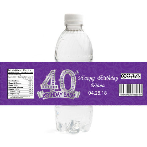 Birthday Water Bottle Labels, Personalized Bottle Labels - Announce It!