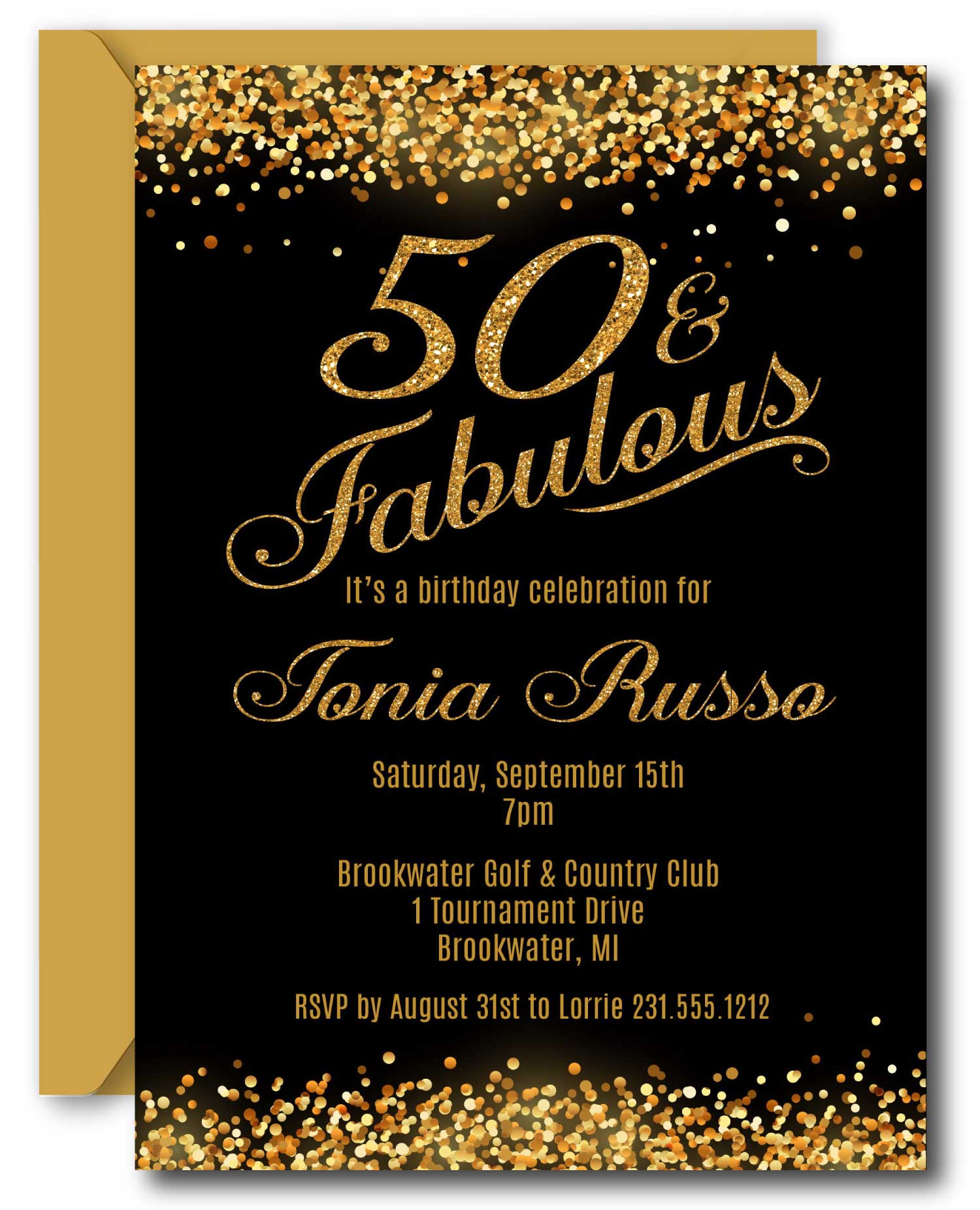 Confetti Adult Birthday Invitations Announce It