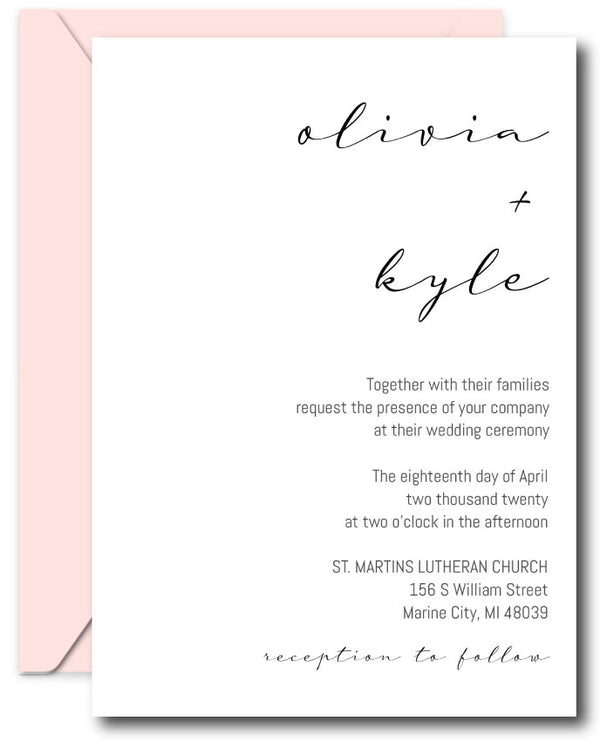 Minimal Wedding Invitations - Announce It!