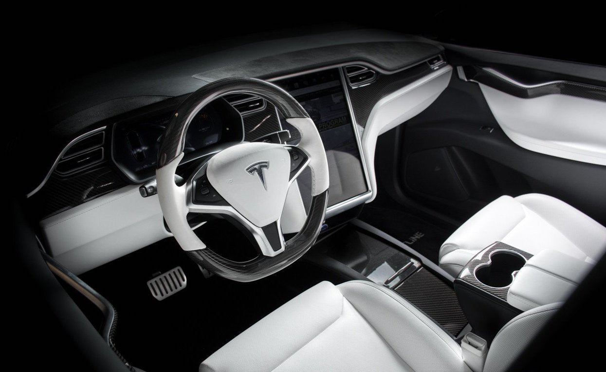 Tesla Model X Carbon Fiber Interior Dash Panel Kit