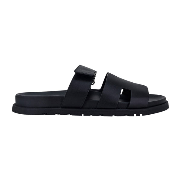 Louis Vuitton Black leather sandals Mens UK 8