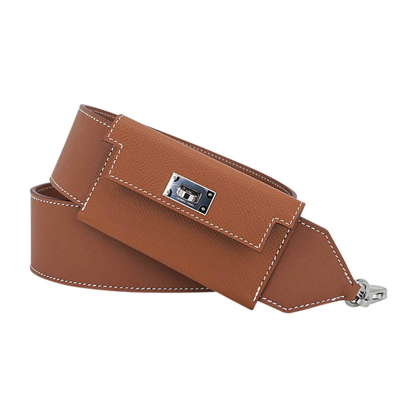 Hermès 38cm Kelly Depeche Gold Epsom Palladium Hardware – Privé Porter