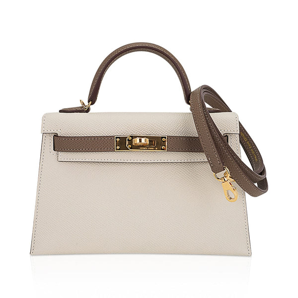 Hermes Kelly Sellier 20 Bleu Iris Ostrich Gold Hardware – Madison Avenue  Couture