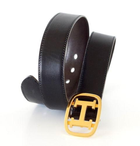 Hermes Belt Vintage Black Leather 