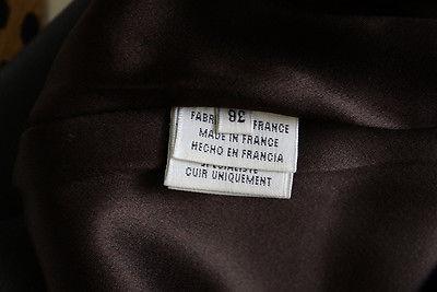 Hermes Skirt Luxurious Deer Leather Wrap Style Chocolate Brown 38 / 4 ...