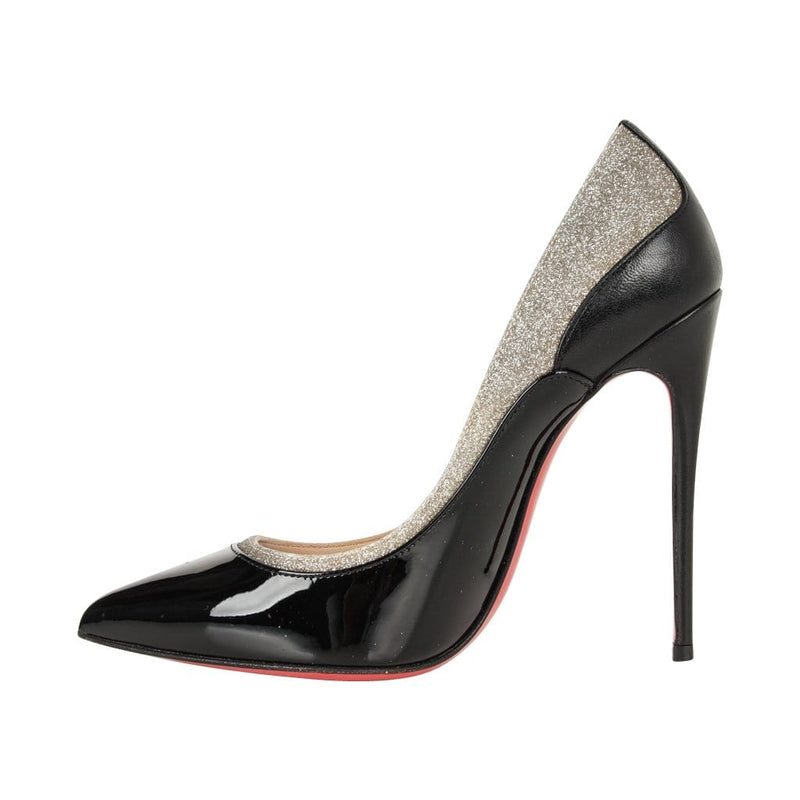 Christian Louboutin Shoe Pigalle Black w/Glitter 110mm 35 / 5 – Mightychic