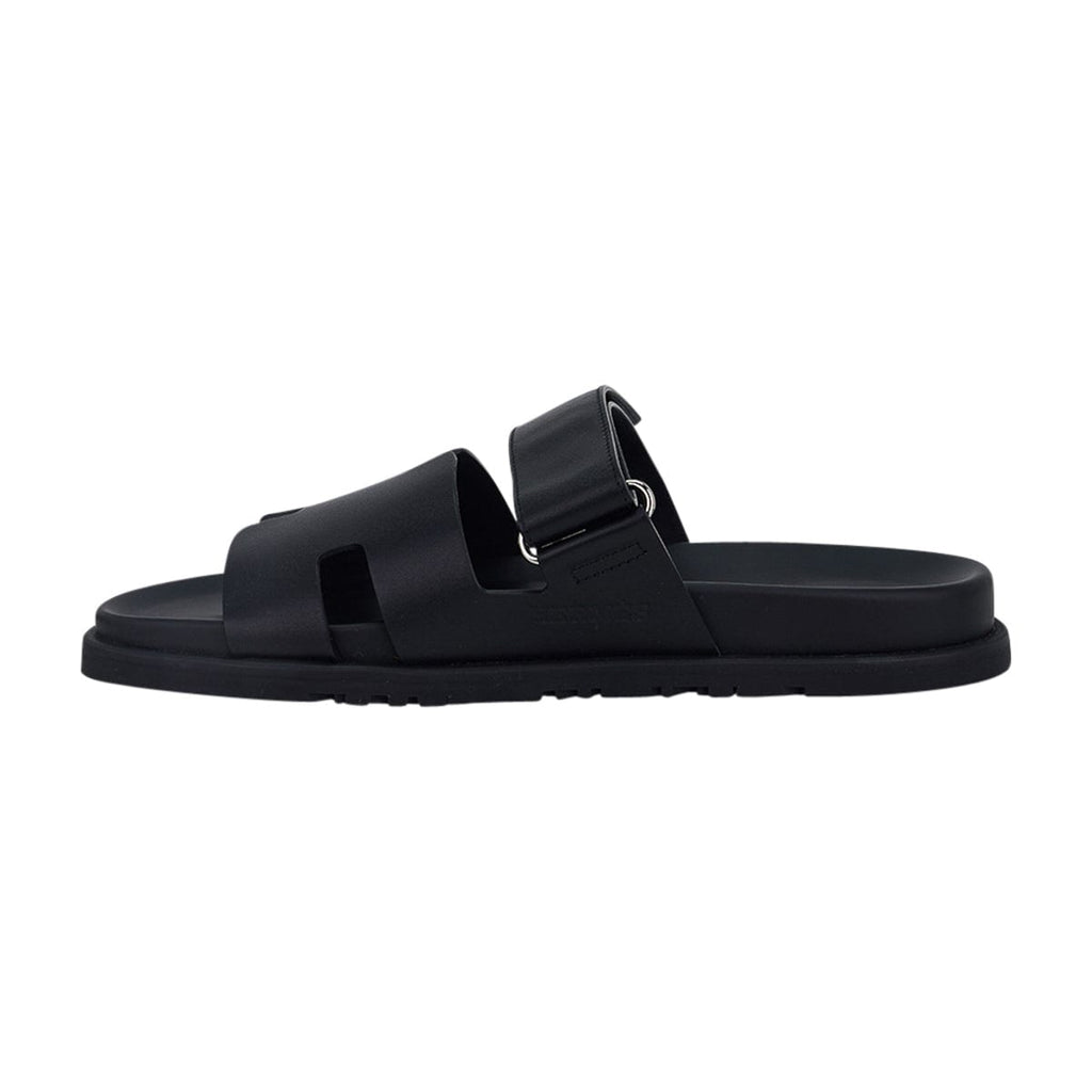 Hermes Men's Chypre Black Calfskin Leather Sandal 43 / 10 – Mightychic