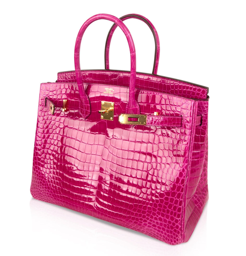 hermes pink crocodile birkin bag