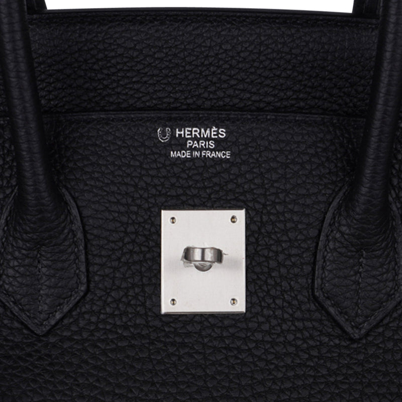 Hermes Birkin 35 HSS Bag Black / Turquoise Brushed Palladium Togo Leat ...
