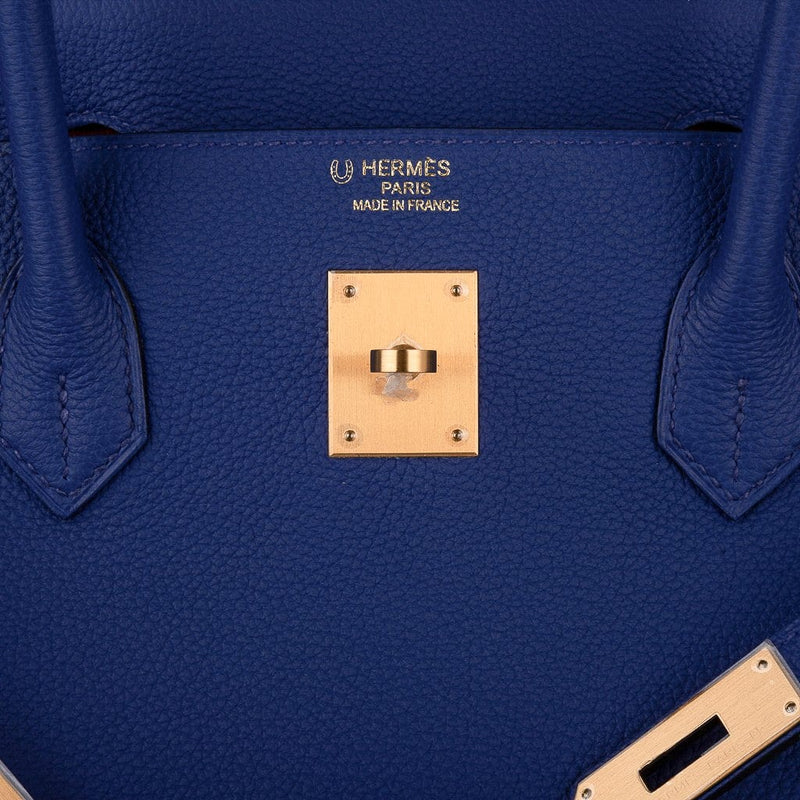 Hermes Birkin HSS 40 Bag Electric Blue / Rose Jaipur Brushed Gold Hard ...