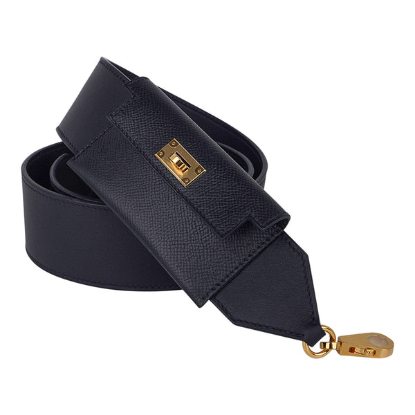 Hermes Tressage 25MM Bag Strap Gold / Black / Craie Epsom Gold Hardwar –  Mightychic