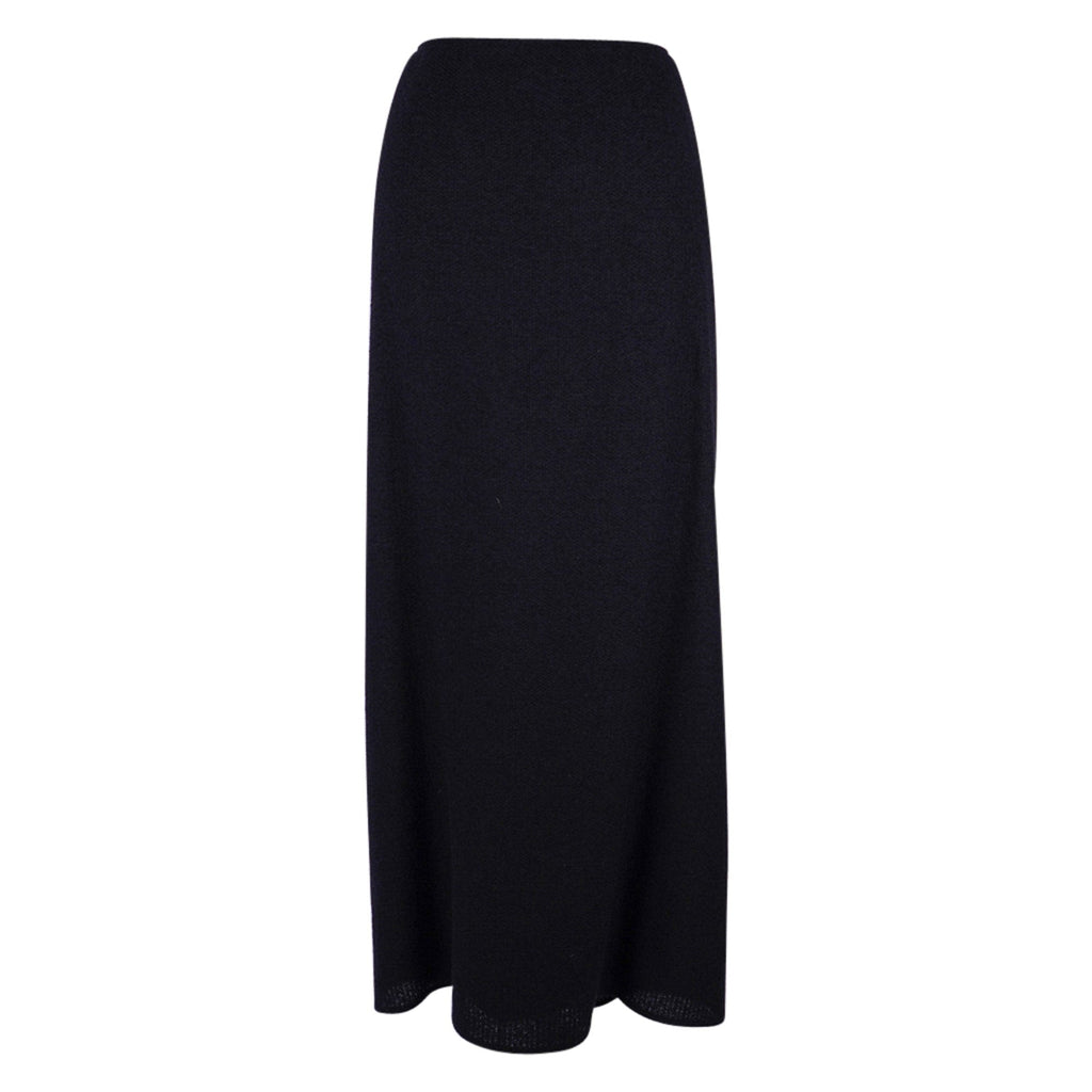 Chanel 98A Skirt Black Long Pencil Draped Rear Detail 36 Fits 4 to 6 ...