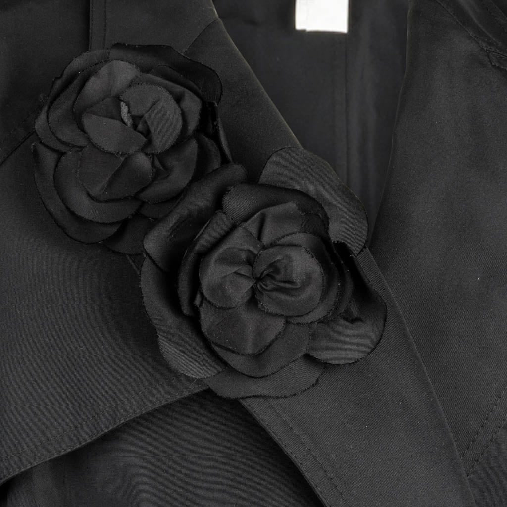 Chanel 03C Coat Trench Style Silk Two Detachable Camellia Pins 42 / 8 –  Mightychic