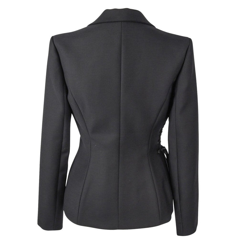 Christian Dior Jacket One Side Lace Up Black Shaped Blazer 38 / 6 New ...