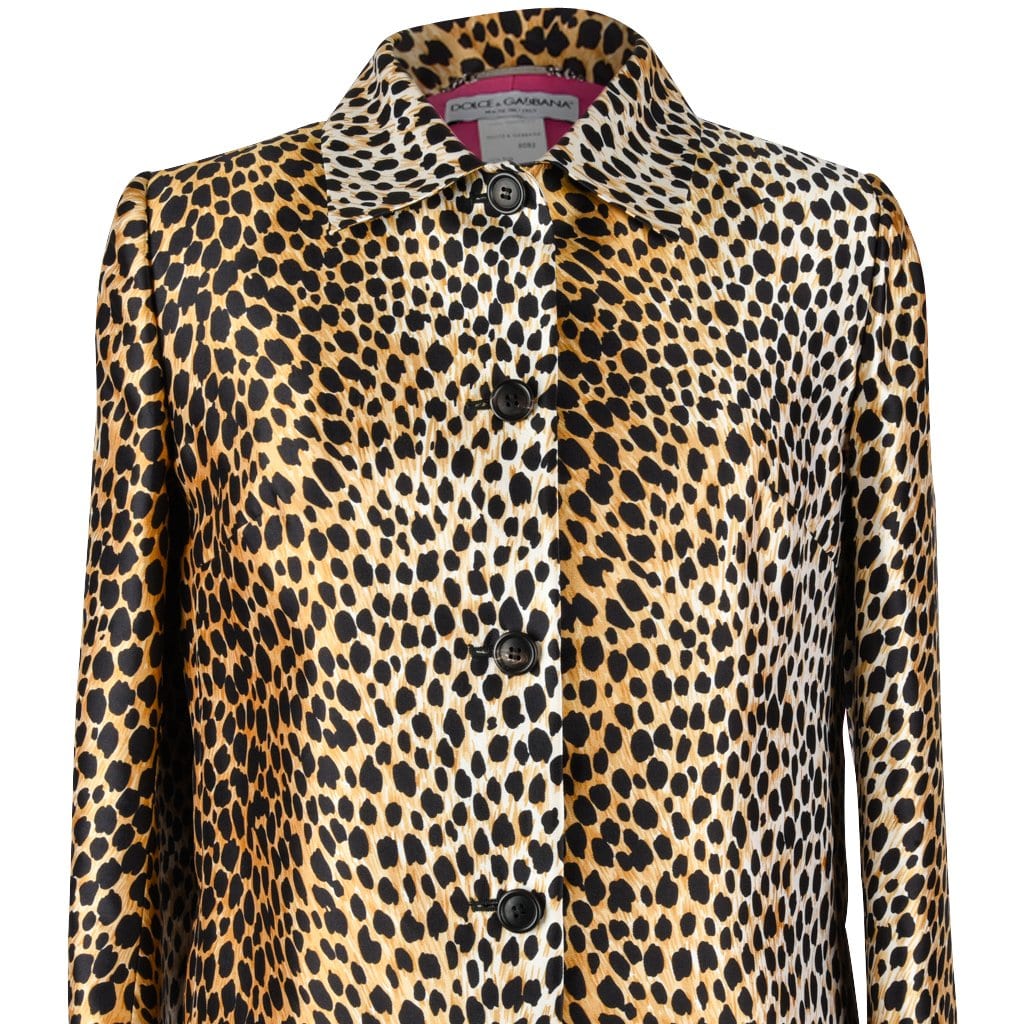 Dolce&Gabbana Coat Cheetah Print Spring Jacket 40 / 6 Mint – Mightychic