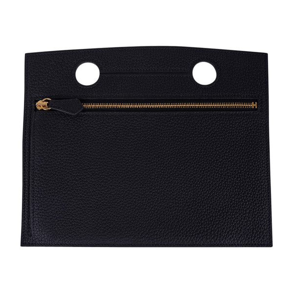 Hermès Lindy 30cm Clemence Noir Black 89 Palladium Hardware – SukiLux