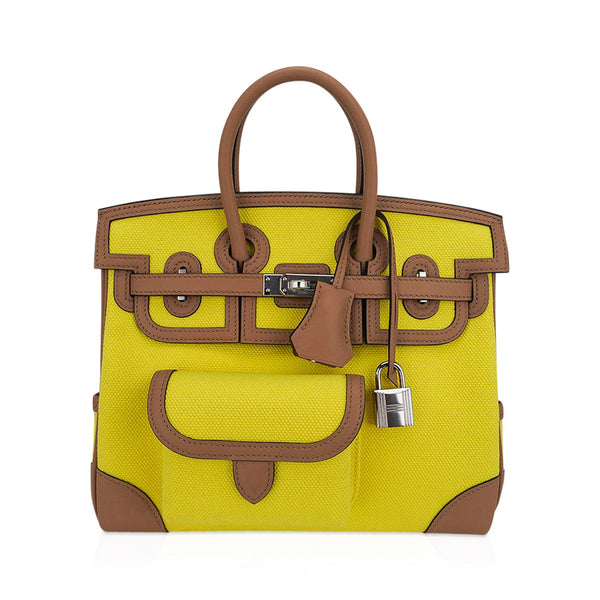 Hermes Birkin Cargo 25 Nata Toile Goeland 25 Swift Leather Trim Limited  Edition at 1stDibs