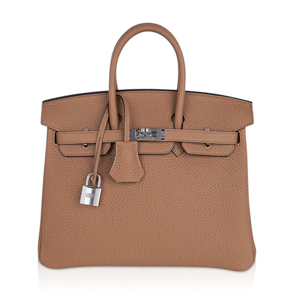 HERMES Military Toile Canvas Swift Steeple 25 Bag Chai Cassis