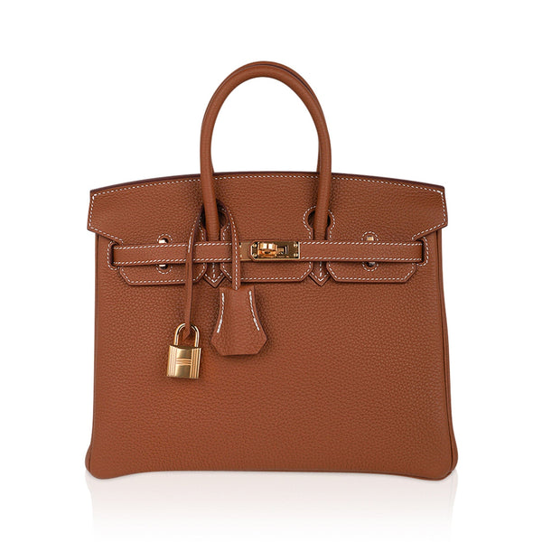 Hermes Birkin 25 Bag in Chai Togo Leather with Gold Hardware – Mightychic