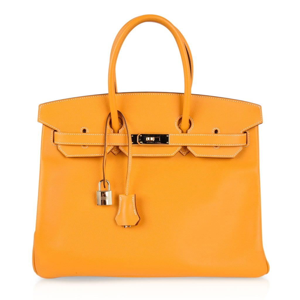 yellow birkin bag