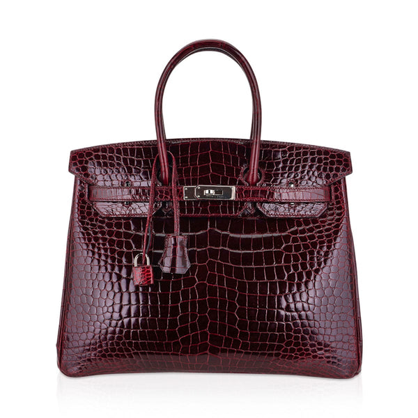 Hermes Birkin 30cm 35cm Bag In Red Crocodile Leather