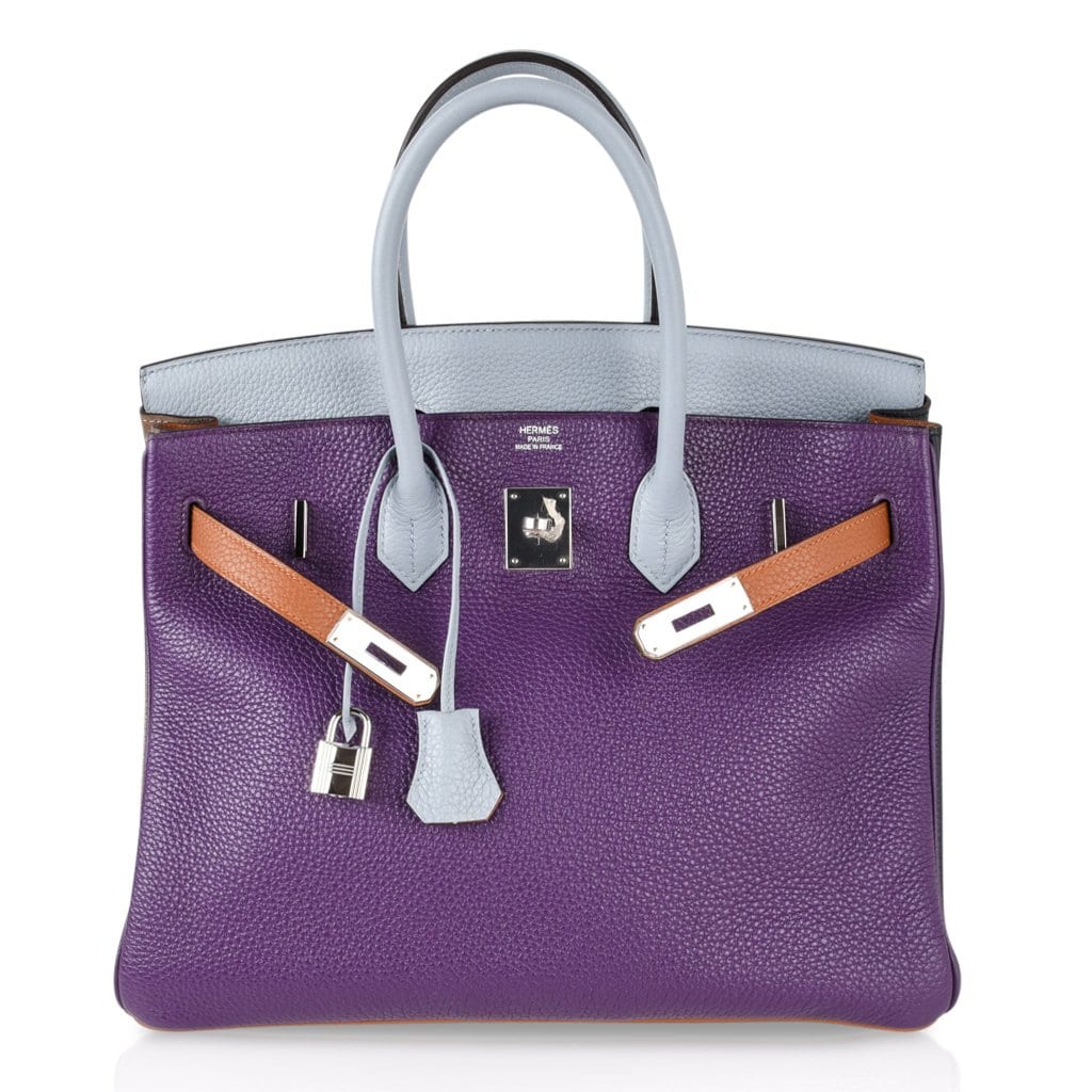 Hermes Birkin 35 Bag Arlequin Limited Edition Clemence Palladium ...