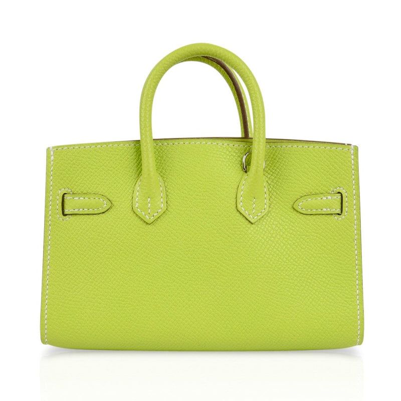 Hermes Birkin HSS 25 Bag Lime / Kiwi Palladium Hardware Chevre Leather at  1stDibs