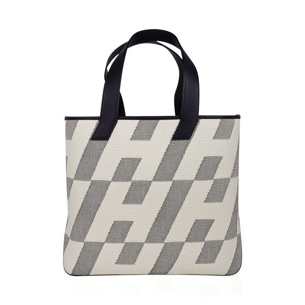 HealthdesignShops, White Chevron Print Coated Canvas Bellechasse PM Tote  Bag