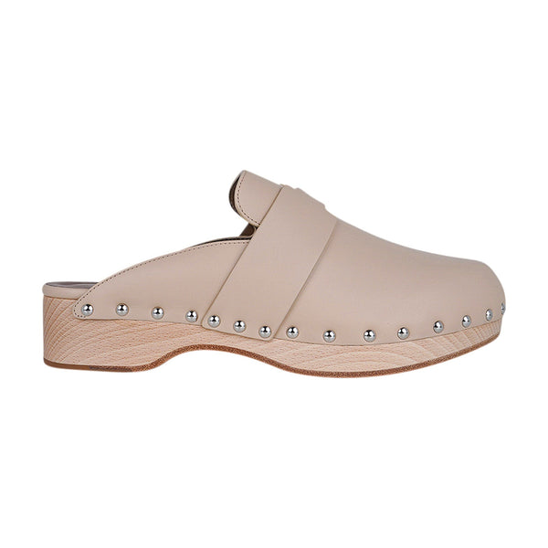 Hermes Calya Mules Hetre Calfskin Clog 39 / 9 – Mightychic