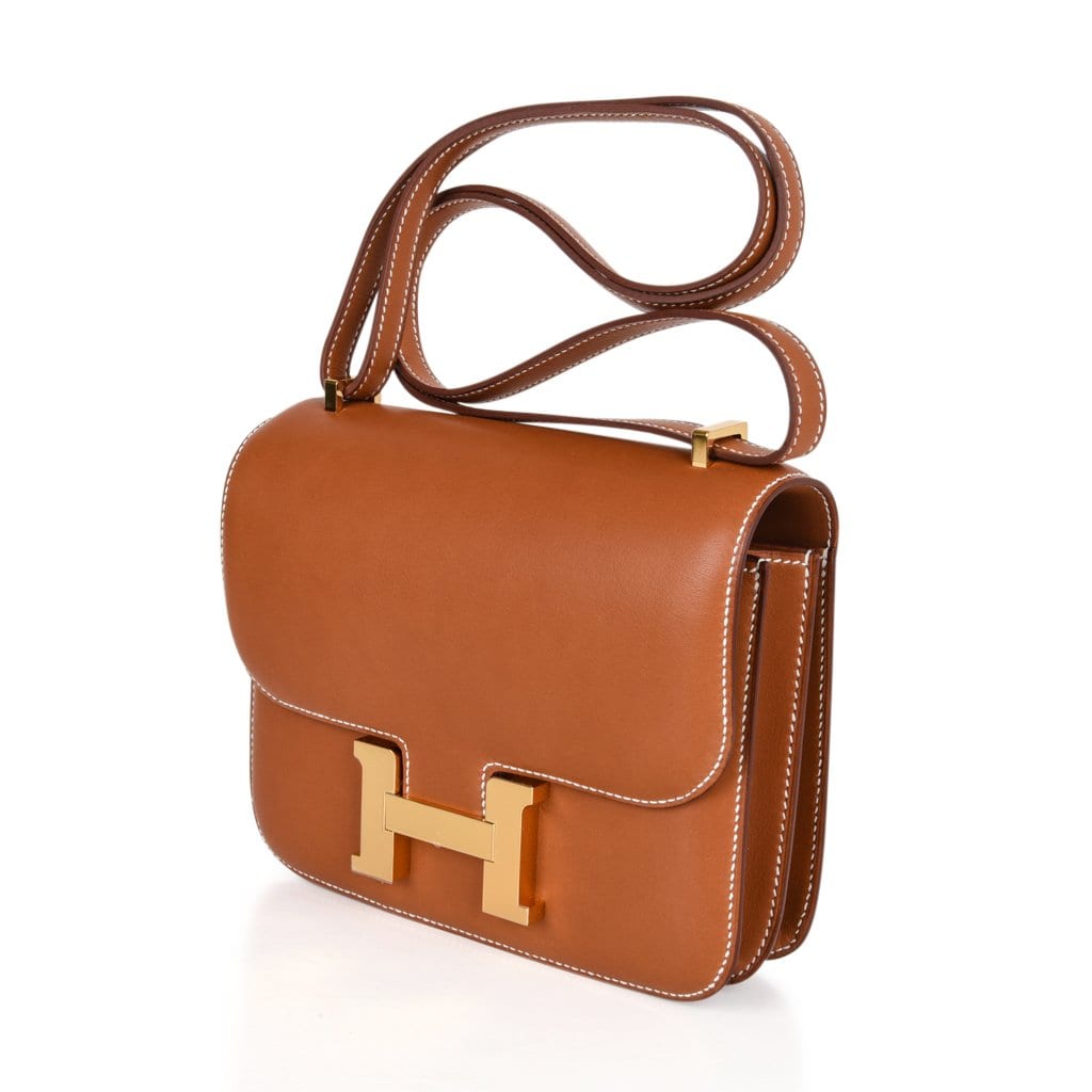 Hermes Constance Bag 18 Rare Fauve Barenia Leather Gold Hardware â Mightychic
