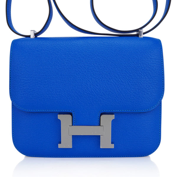 Hermes Constance 18 Tri-Color Alligator Blue Sapphire / Vert