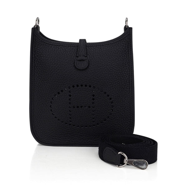 Hermes Evelyne III GM Bag Black Clemence Palladium Hardware